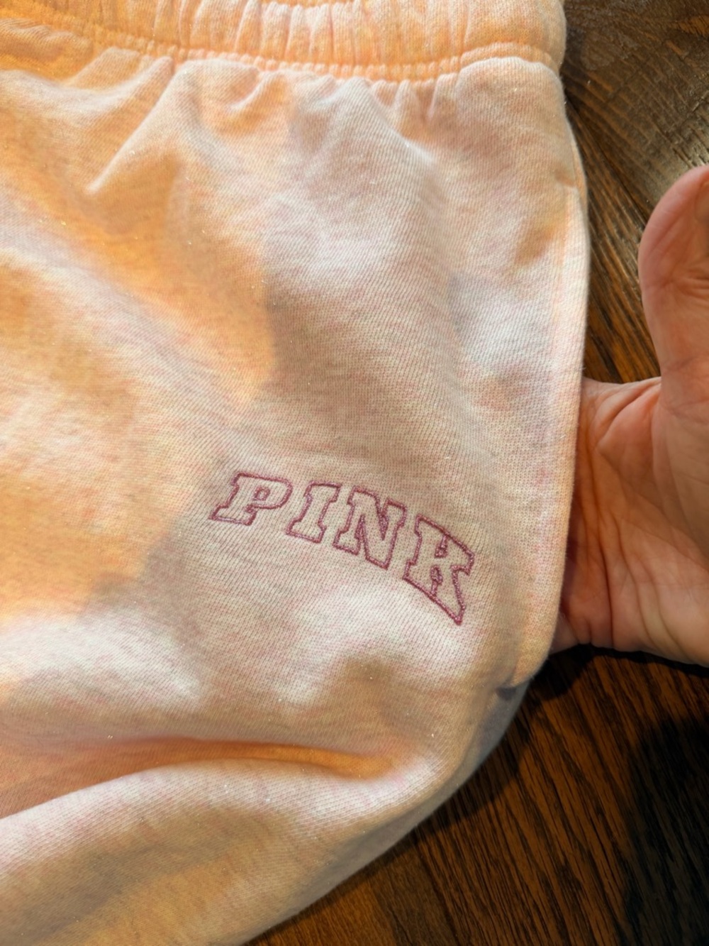 XXL PINK Victoria’s Secret Sweatpants Sparkly Pink Plus Size 2X VS MSRP $60 cozy - Picture 3 of 10